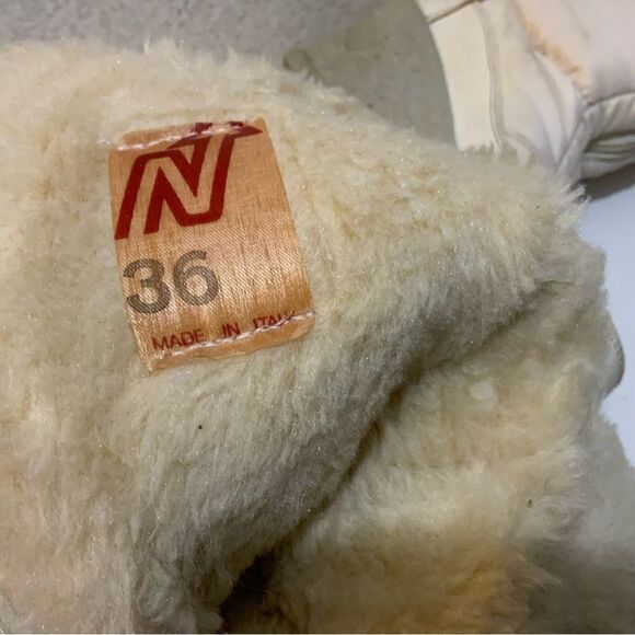 Vintage Nordica winter  front zip wedge Fur Boots cream size 36 Italy - Picture 15 of 15